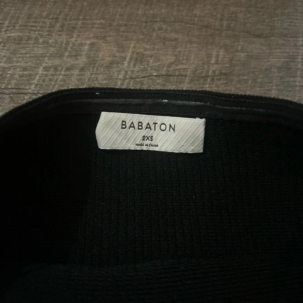 Babaton Sculpt Knit Black Strapless top - Picture 3 of 5